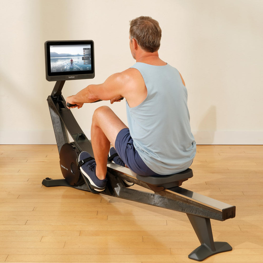 Hydrow Wave Rowing Machine with 16" HD Touchscreen & Speakers - Foldable | Live Home Workouts, Subscription Required