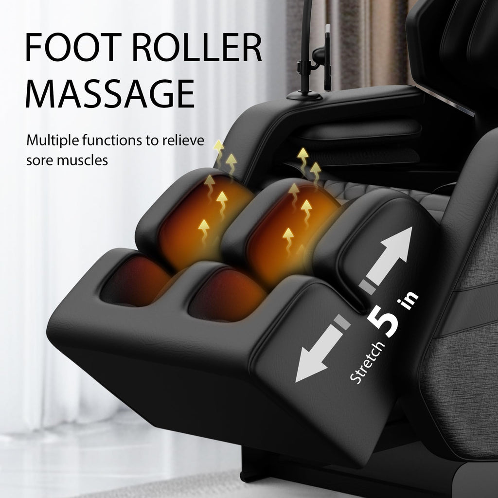 2026 Massage Chair Full Body, Zero Gravity Massage Chair with Auto Modes, Airbag Massage, 6 Fix Point Rollers, Foot Massage, Heating, Touch Screen Controller, Home Massage Chairs