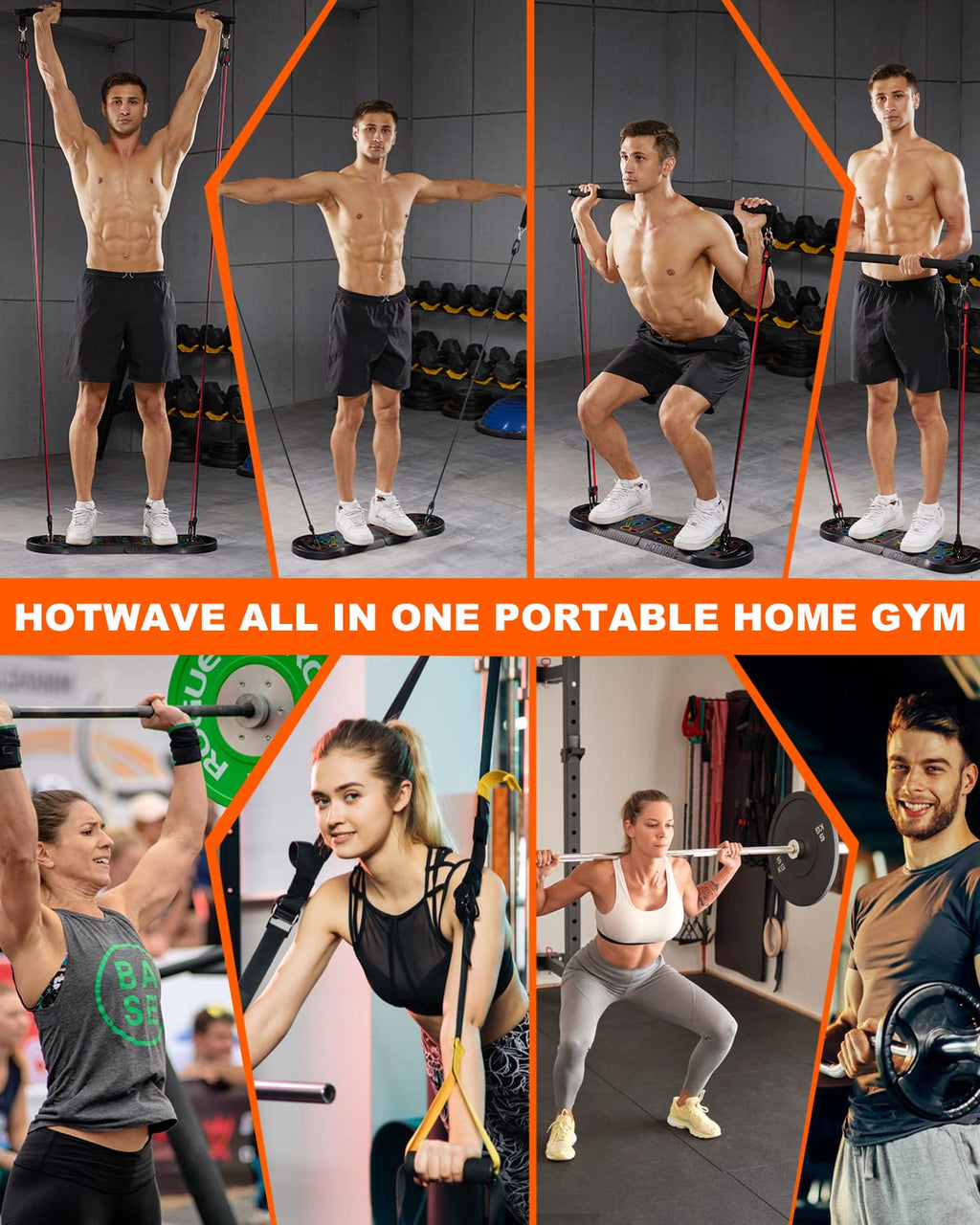 HOTWAVE Push Up Board Fitness, Portable Foldable 20 in 1 Push Up Bar at Home Gym, Pushup Handles for Floor. Professional Strength Training Equipment For Man and Women