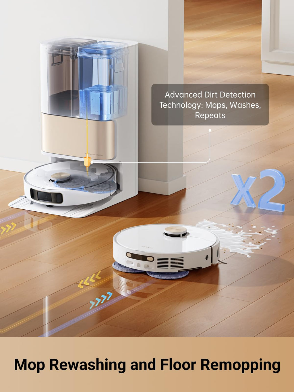 DREAME D30 Ultra CE Robot Vacuum and Mop with Auto Dust Emptying, 25,000Pa Suction, 0.41in Mop Lifting, Multifunctional Base Station, Mop Self-Washing, Smart Obstacle Avoidance, Black