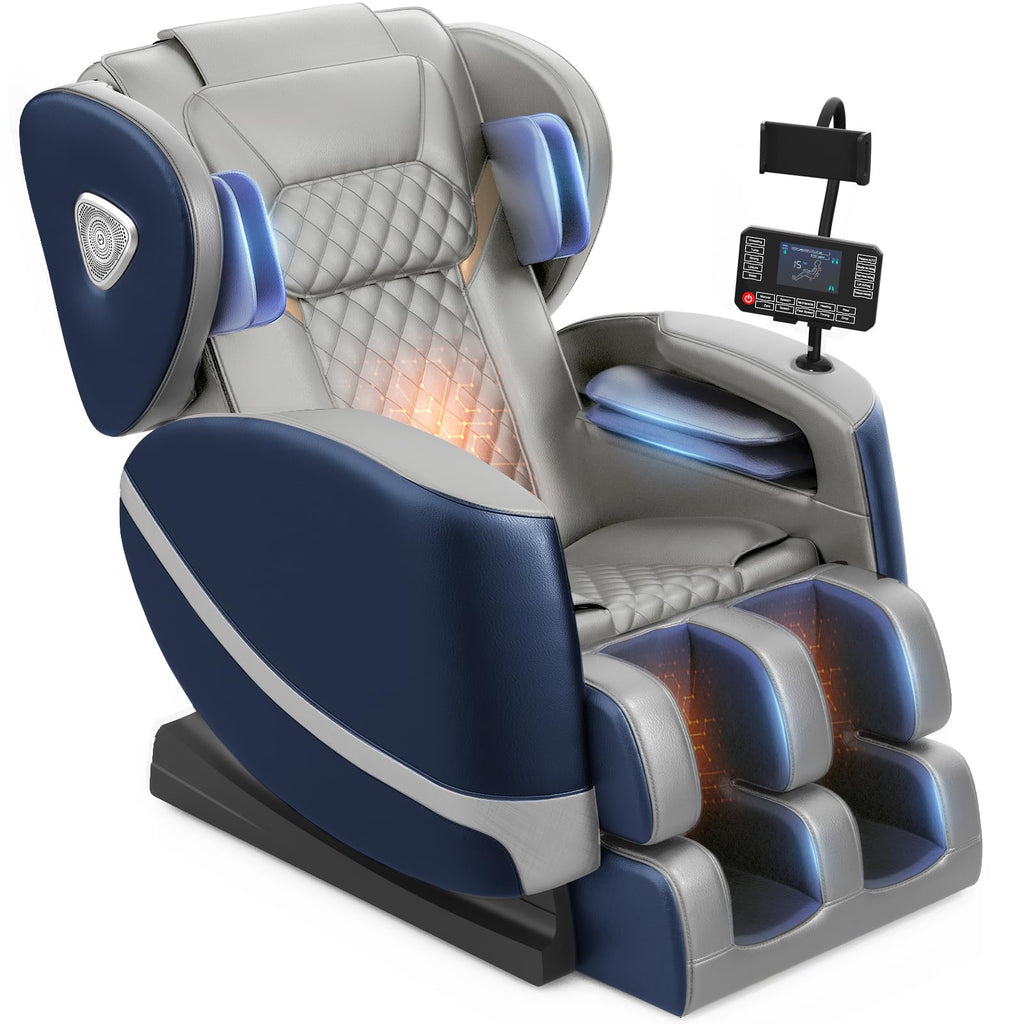 FURNIMAT 2026 Massage Chair Full Body, Zero Gravity Massage Chair with 10 Fix Rollers, Airbags, Heating, Foot Massage, Auto Modes, Bluetooth Speaker, Smart Screen Controller (Advanced Version)