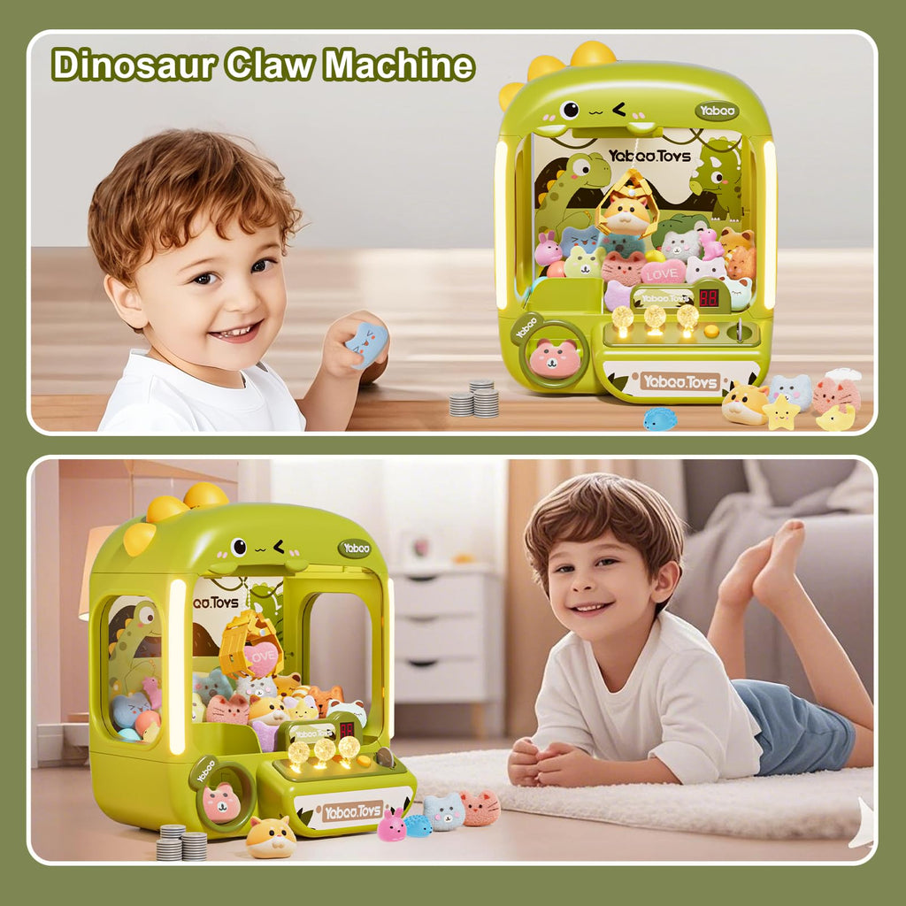 64 PCS Large Claw Machine for Kids Dinosaur,Vending Machine Toys for Boys 5 6 7 8 Year Old,Candy and Prize Electronic Dispenser Game Ages 5-7 6-8,Birthday Gift for 3 4 5 6 Year Old Boy Girl