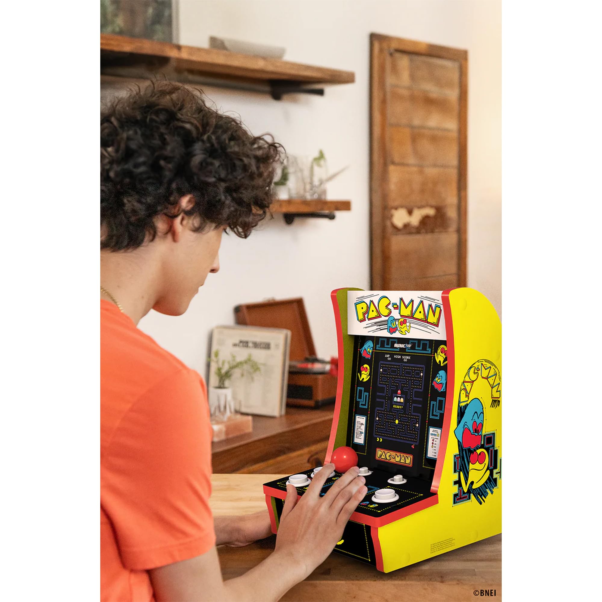 Arcade1Up NBA JAM Countercade Arcade Machine with NBA JAM TE and NBA Hang Time, 7" LCD Screen, Light-Up Marquee and Real-Feel Arcade Controls