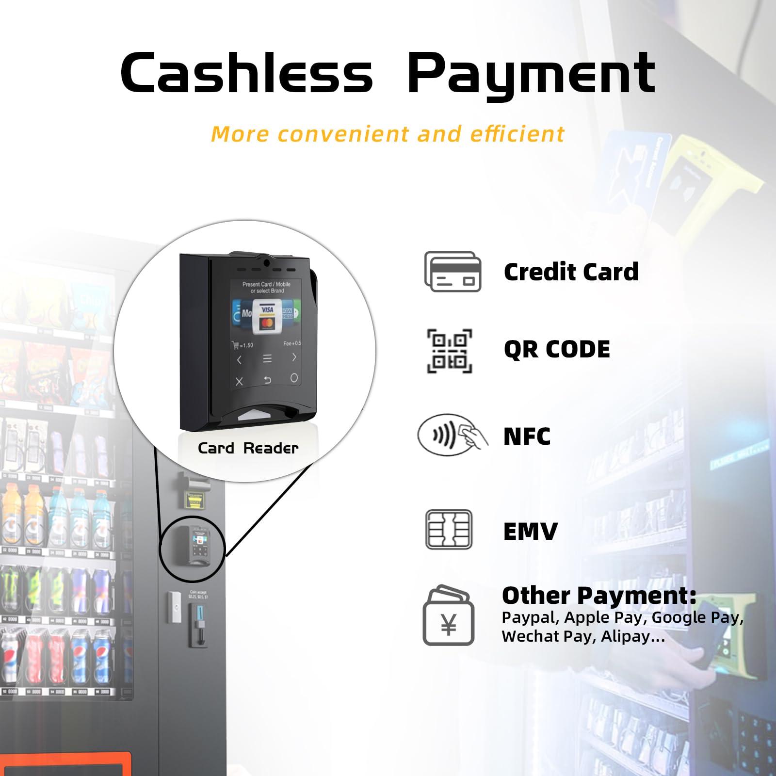 Beverage Snack Combo Commercial Vending Machine for Business with Credit Card Reader & Bill and Coin Acceptor Refrigerated Cold Drink soda with Temp Control Touch Screen