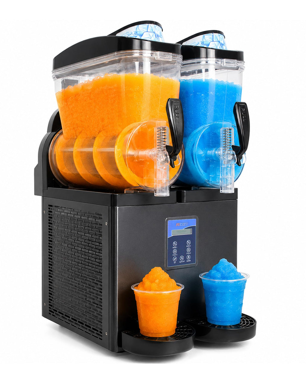 12 Gal Slushie Machine Commercial, 2 Modes 1200W 45L, Margarita Machine Slushie Maker, Stainless Steel for Home Restaurant Bar 115V 60Hz