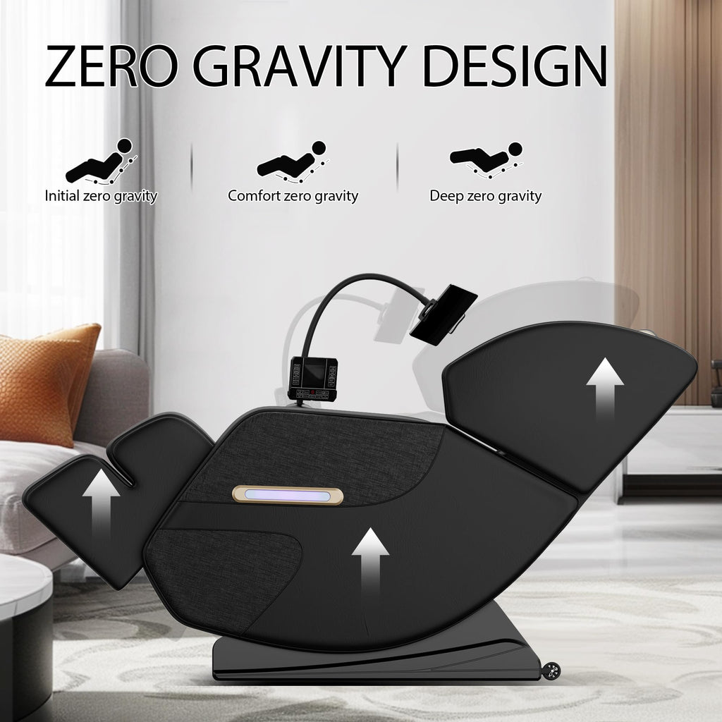 2026 Massage Chair Full Body, Zero Gravity Massage Chair with Auto Modes, Airbag Massage, 6 Fix Point Rollers, Foot Massage, Heating, Touch Screen Controller, Home Massage Chairs