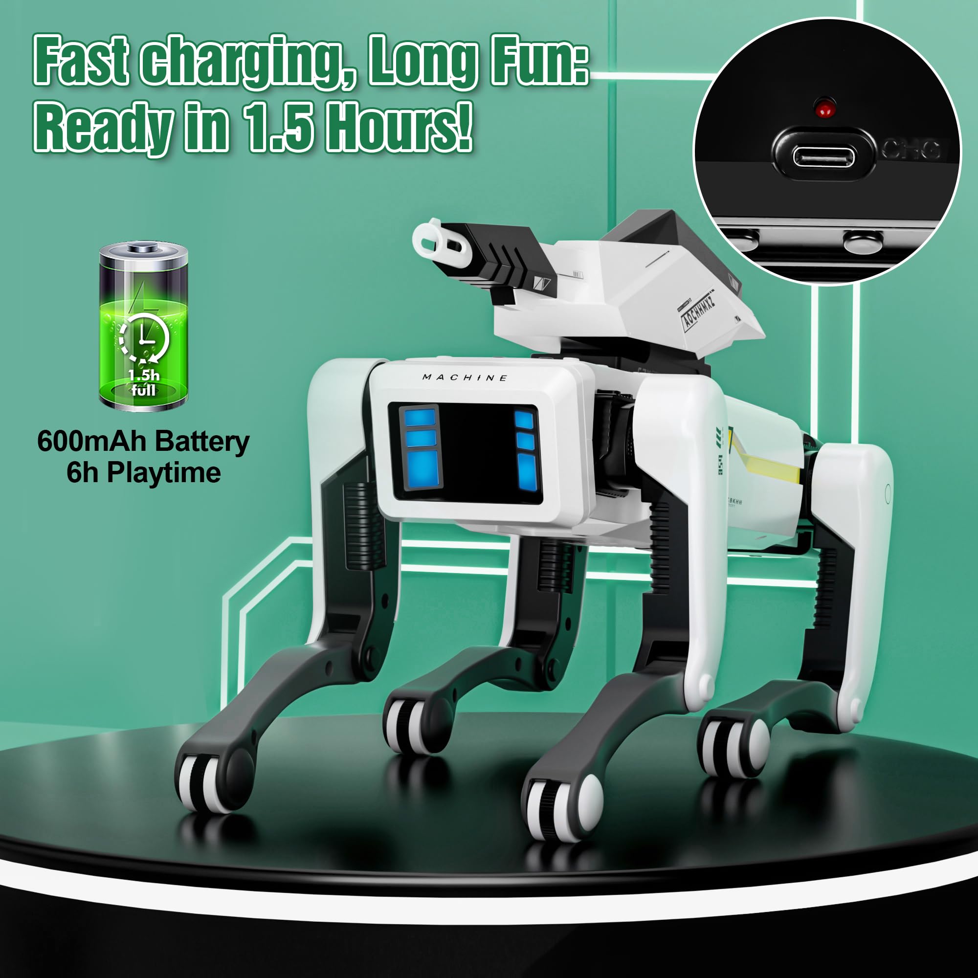 Smart Robot Dog - Interactive STEM Pet with Voice Control, 30+ Actions & APP Programming, Durable Design for Kids Age 6+ (Compatible with iOS/Android)