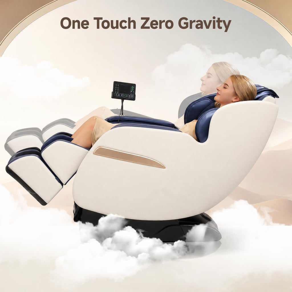 Real Relax 2026 Upgraded 2D SL-Track Massage Chair,Recliner Full Body Zero Gravity with 8 Auto Modes and Upgraded LCD Screen,Added Voice Broadcast,Headrest Cushion,Child Lock and Pause Button,Black