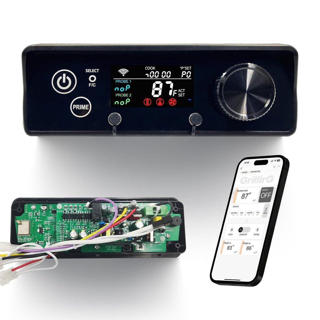 Rectangular WiFi PID Grill Controller Replacement for Pit Boss 440-1600 Navigator, Sportsman, Onyx, Pro Series, Mahogany, Competitiion, Legacy – App Wireless Control Board, 1°F Precision