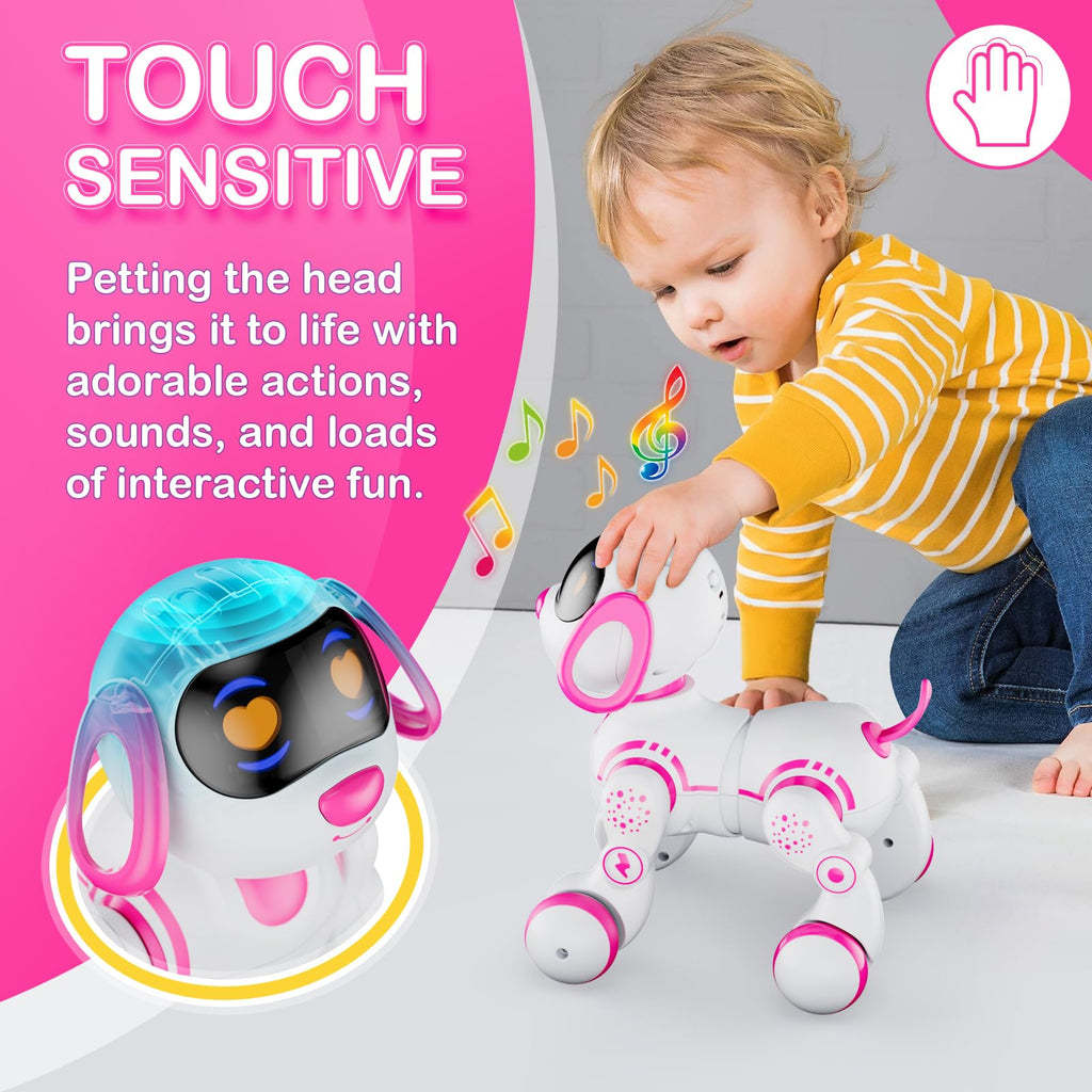 Contixo R3 Robot Dog Kids Toy - Remote Control Robots Interactive Smart Dancing Toy for Kids Boys Girls Toddler Age 3-12 Year Old Robotic Pet Birthday Gifts for Children Blue