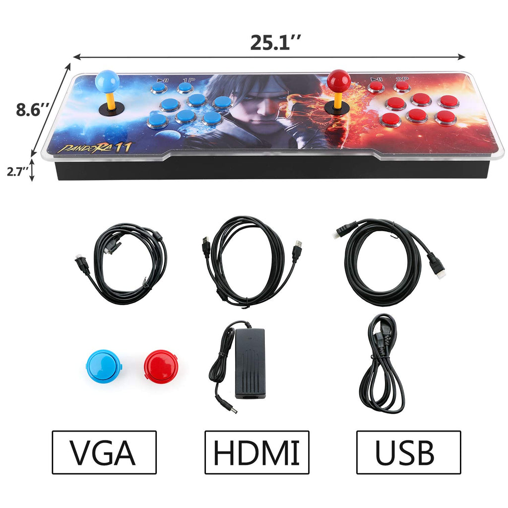 30000 Games in 1 Arcade Game Console ,Pandora Treasure 3D Double Stick,30000 Classic Arcade Games,Search Game, Support 3D,Favorite List, 4 Players Online,1280X720 Full HD Video