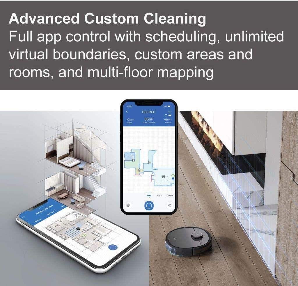 ECOVACS DEEBOT X9 PRO Omni Robot Vacuum and Mop, 16,600Pa Suction, OZMO Roller Self-Washing Mop, ZeroTangle 3.0, Triple Lift System, AI Navigation, Hands-Free Station