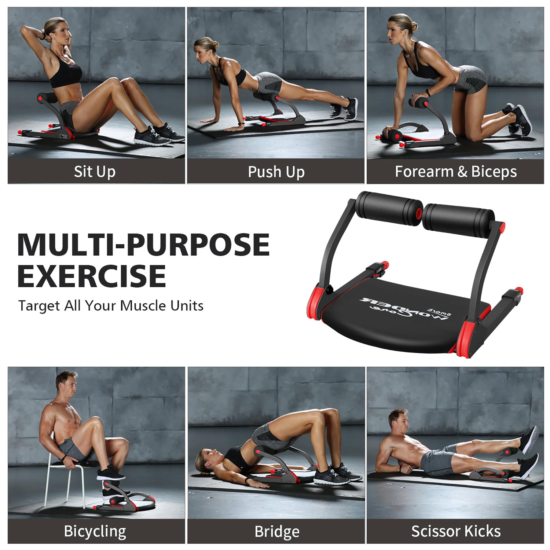 Wonder Core Smart, Ab Machine, Ab Workout Equipment, Sit Up Machine & Exercise Equipment, Ab Crunch Machine for Stomach Workout, Ab Core Trainer Abdominal Machine for Home Gym