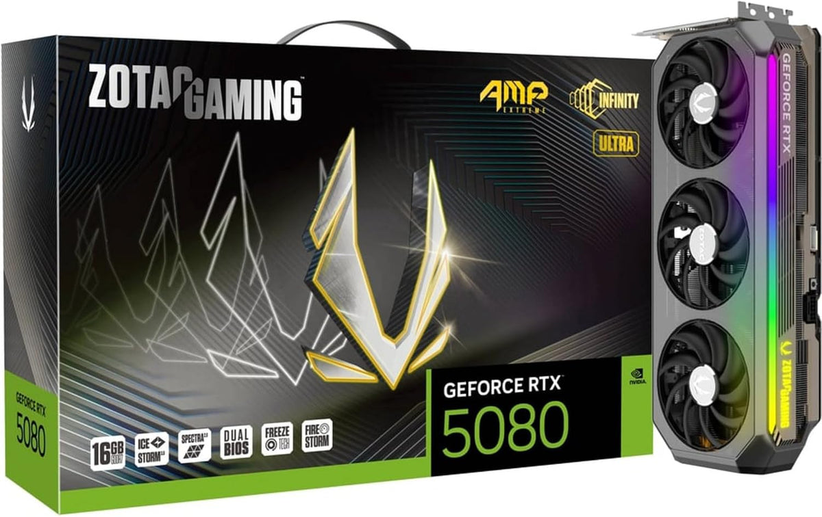 ZOTAC Gaming Geforce RTX 5080 Amp Extreme Infinity Ultra Nvidia, W129163522 (Extreme Infinity Ultra Nvidia 16 Gb Gddr7)