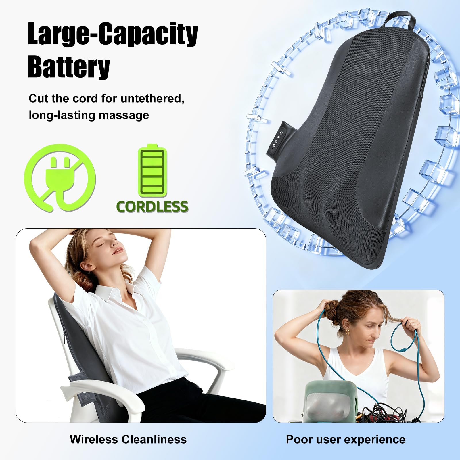 Shiatsu Neck and Shoulder Massager with Heat, Back Massager for Pain Relief Deep Tissue, 3D Kneading Massager for Chair Home Office Car, Gifts for Mom, Dad, Women (Black)