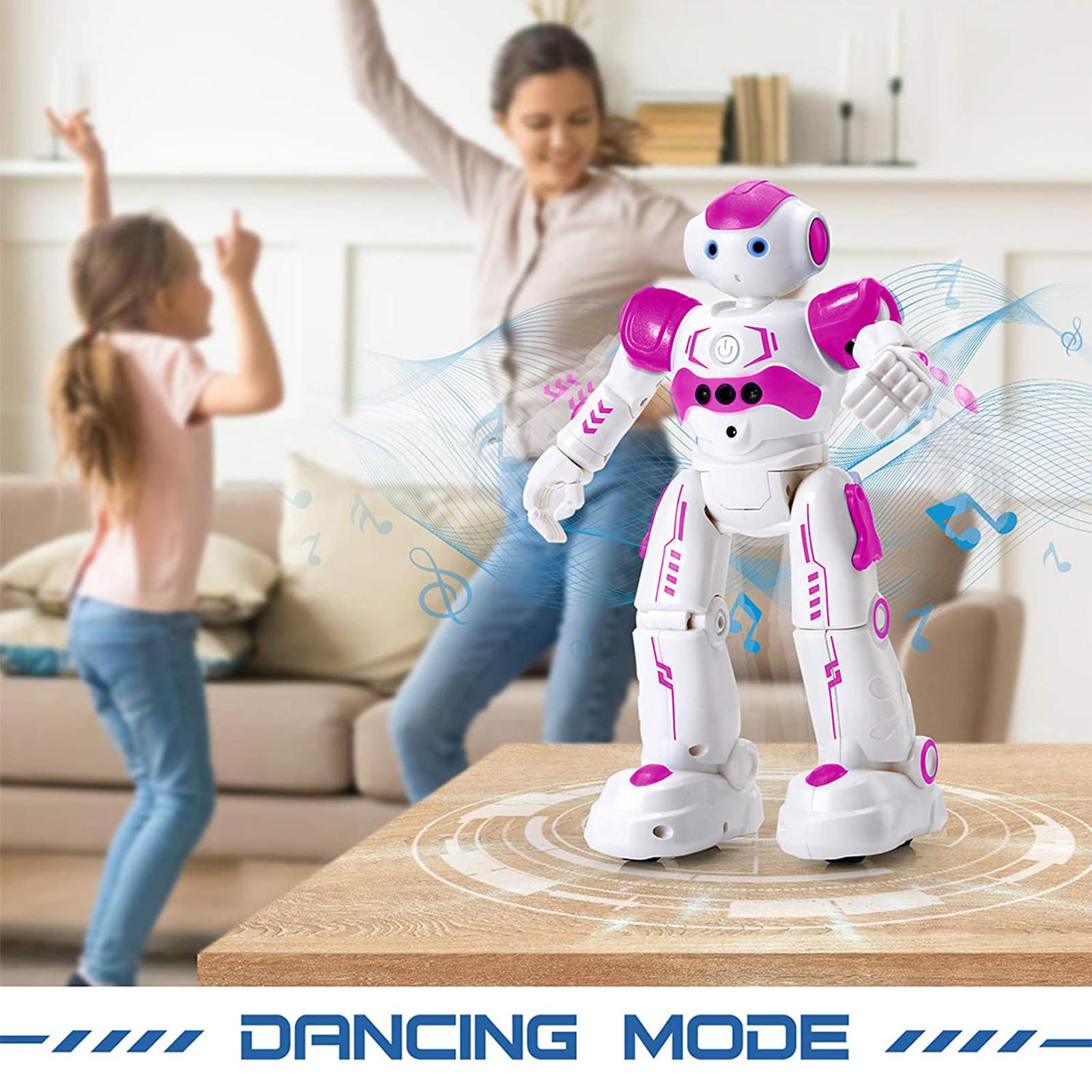 KingsDragon RC Robot Toys for Kids, Gesture & Sensing Programmable Remote Control Smart Robot for Age 3 4 5 6 7 8 Year Old Boys Girls Birthday Gift Present