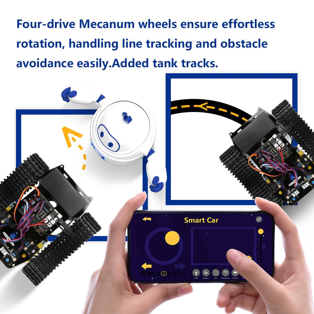 4-in-1 ESP32 Smart Camera Solar Robot Car, 4WD Remote Control Car Robotics Kit for 8-12 12-16+ Kids Teens, Electronics Programming STEM Toy Science Coding Kit Compatible with Arduino/Scratch/Phython