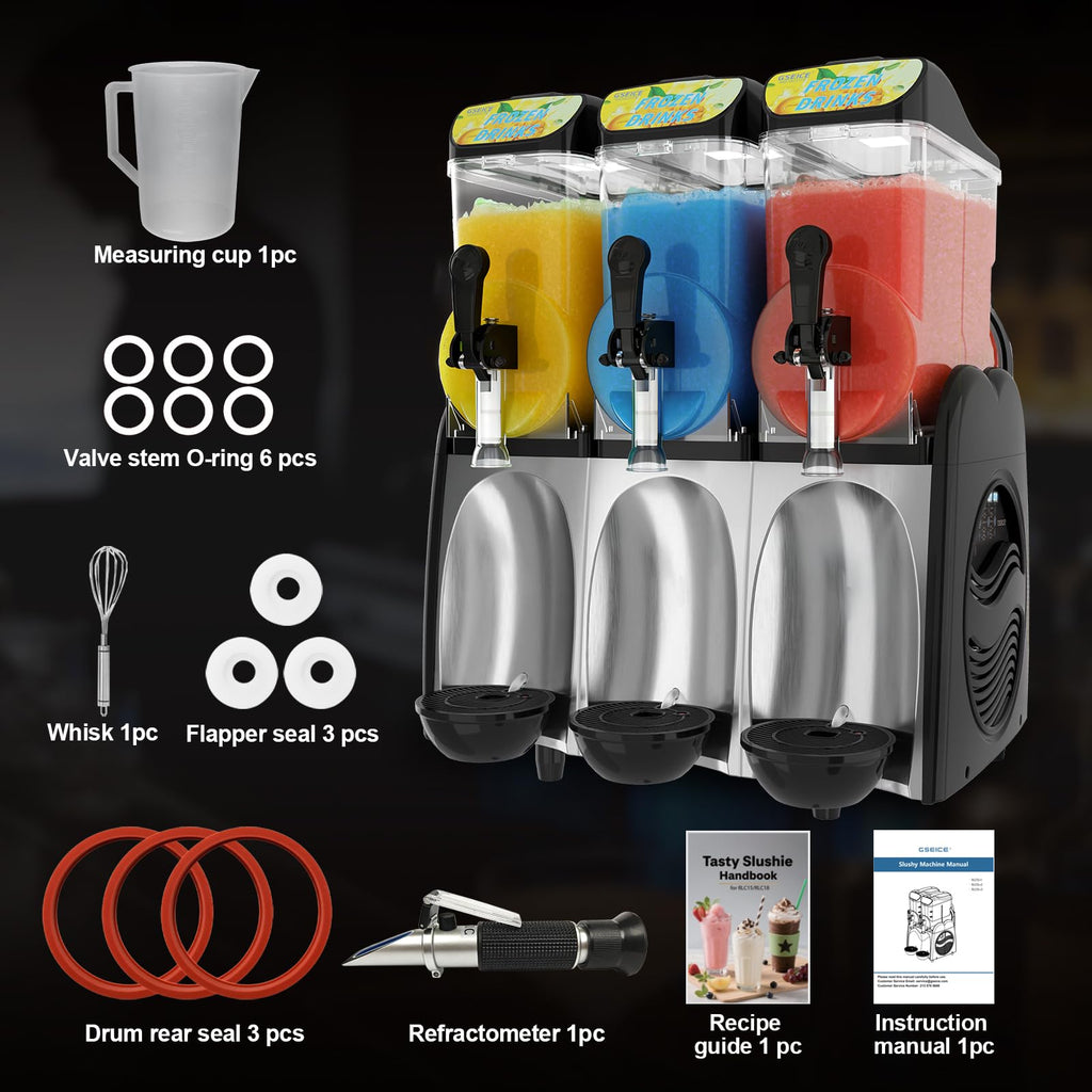 30L Commercial Slushie Machine, 2 Tank Margarita Machine, 80 Grande Cups Slushy Machine with Auto Clean, 8 Gal LED Frozen Drink Machine for Business, Mobile Bar, Party, Restaurant, 800W Fast Cooling