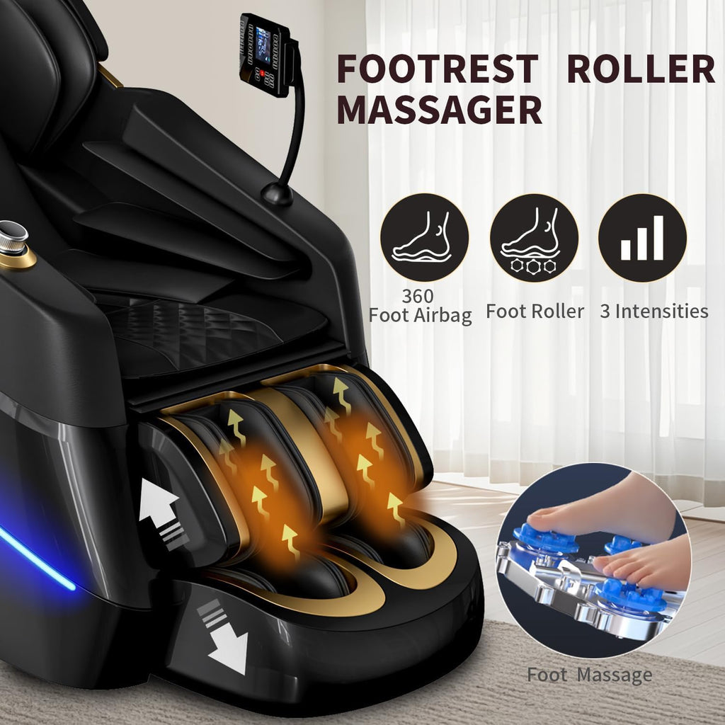 2026 Upgrade Massage Chair sleeping pod Full Body,Zero Gravity 3D SL-Track Shiatsu Massage Recliner Chair Built-in Heat System Airbag Massage with Body Scan, Deep Yoga Stretch, Foot And Back massage