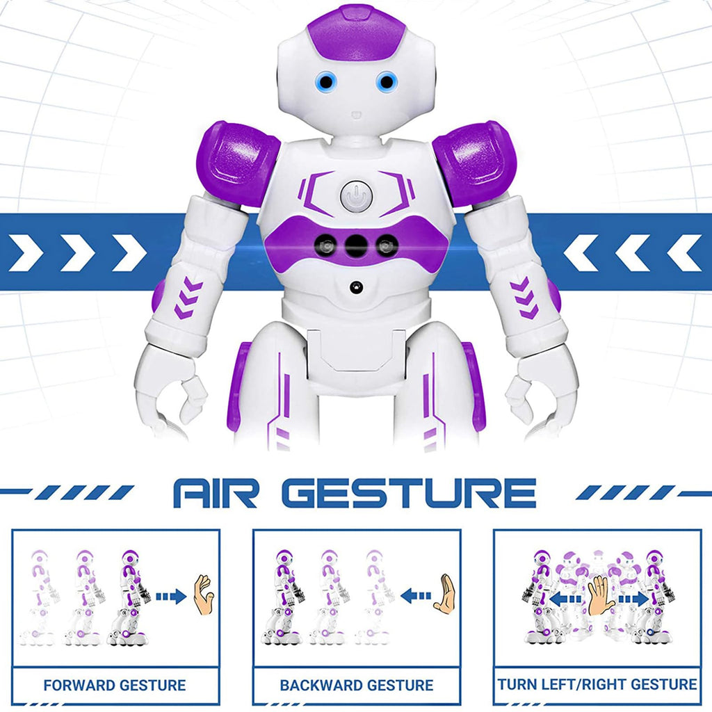 KingsDragon RC Robot Toys for Kids, Gesture & Sensing Programmable Remote Control Smart Robot for Age 3 4 5 6 7 8 Year Old Boys Girls Birthday Gift Present