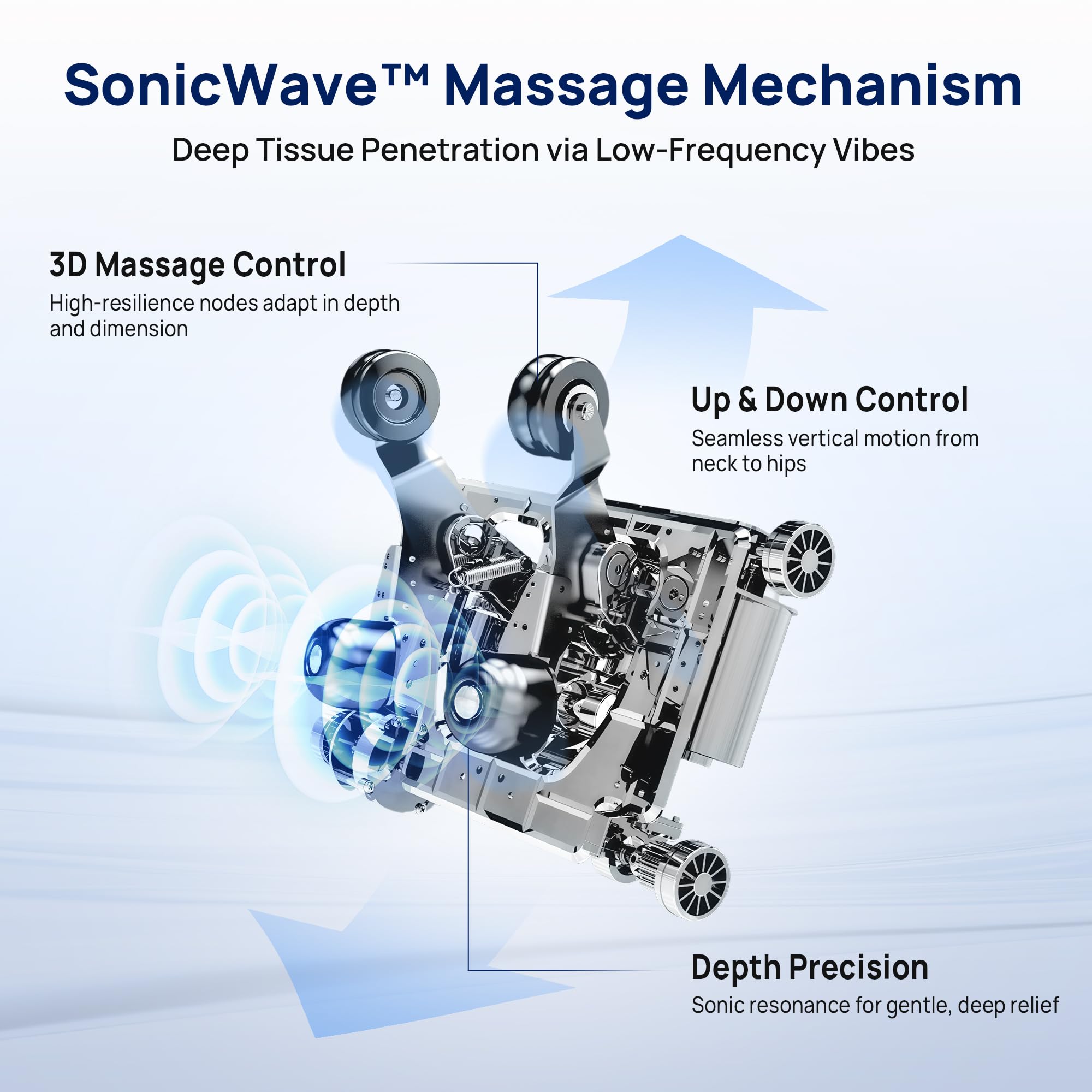 VAT Massage Chair Full Body VibroAcoustic Sonic Wave, SL-Track Zero Gravity Recliner with 25 Auto Modes, Smart Body Scan, Extendable Footrest, Reading Lamp, Black
