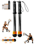 Cordless Battle Ropes 2 Pack Adjustable Weight Portable Ropeless Battle Ropes for Home Gym Full Body Workout with Non Slip Handle and Training Poster for HIIT Cardio Strength Training Men Women,Black