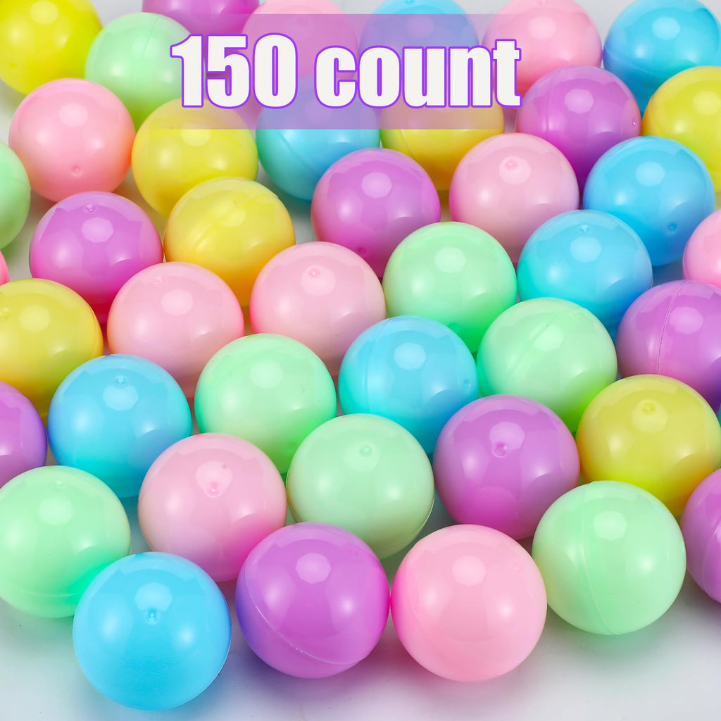 Sosation 150 Pcs 1.77 Inch Gumball Vending Machine Capsules Empty Round Plastic Containers for Prizes Party Favors (Stylish Color)