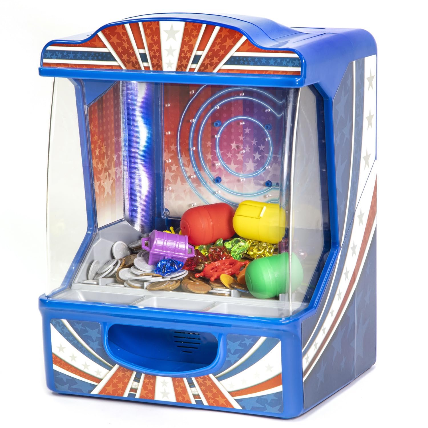 Merchant Ambassador Retro Arcade Electronic: Pinball - Tabletop Game, Vibrating Bumpers, LED Lights, Sound Effects, 1 Player, Ages 6+