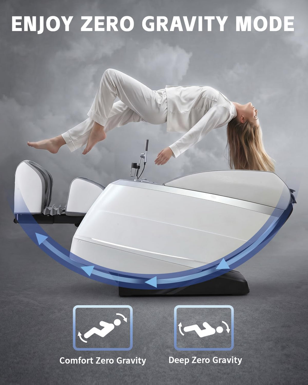 4D Full Body Massage Chair with Flexible 166° Track, Reading Light, 18 Massage Modes, 11 Techniques, 36 Airbags, Zero Gravity Recliner with Yoga Stretch and Foot Massage Beige