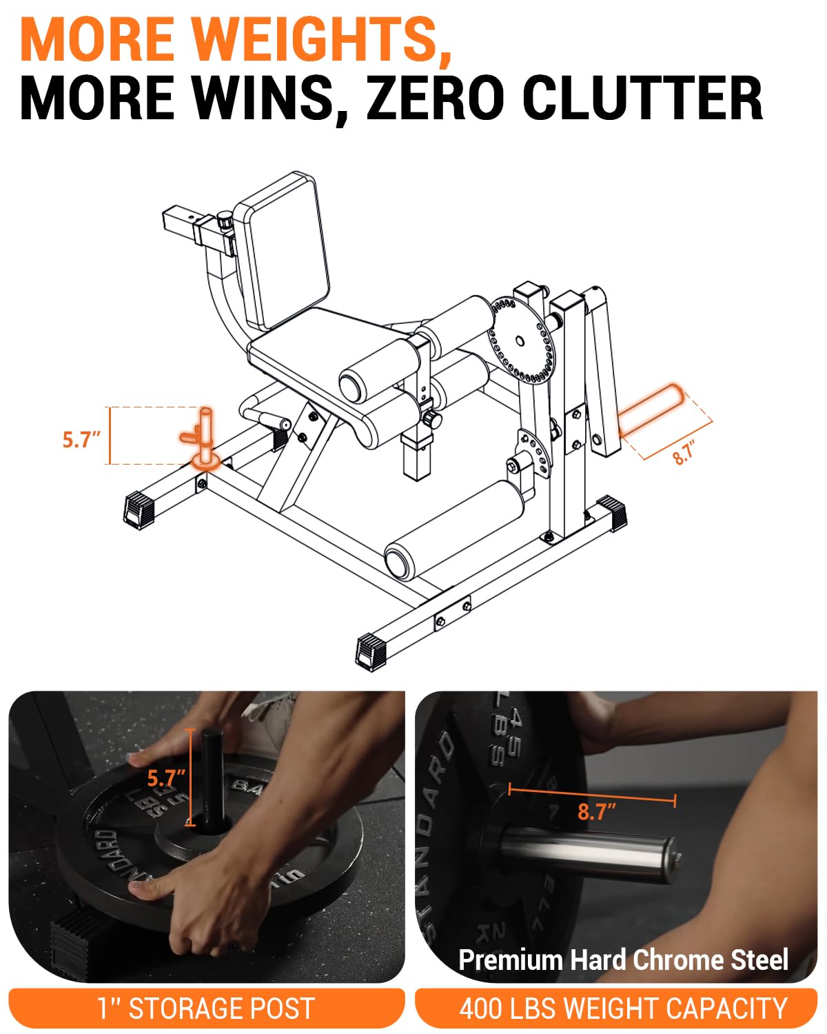 GMWD Leg Extension and Curl Machine, Lower Body Special Leg Machine, Adjustable Leg Exercise Bench with Plate Loaded, Leg Rotary Extension for Thigh, Home Gym Weight Machine
