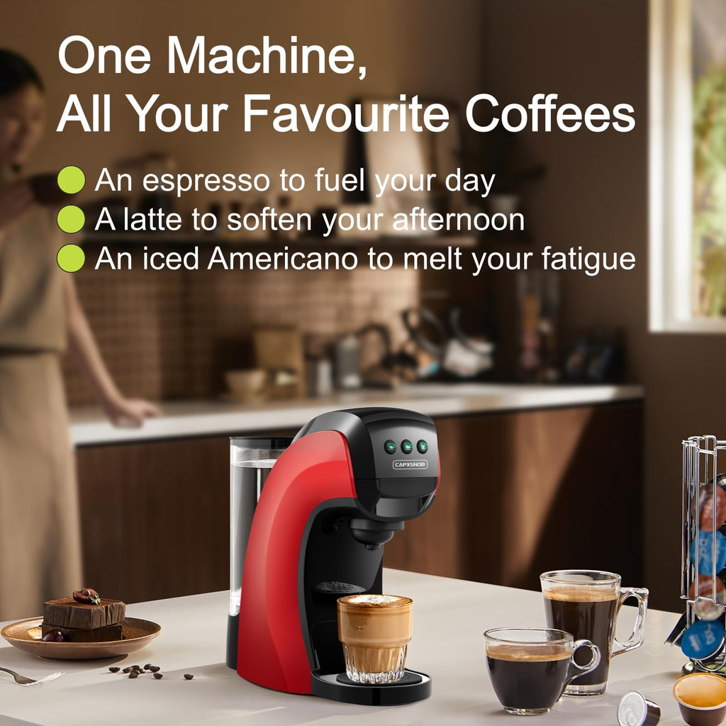 Warriors1 Mini Coffee Maker for Keurig K Cup, Espresso Machine for Nespresso Original, Dolce Gusto Pods, Ground Coffee, 20 Bar Coffee Machine fits kitchens, apartments, dorms, RVs, 28 oz Reservoir