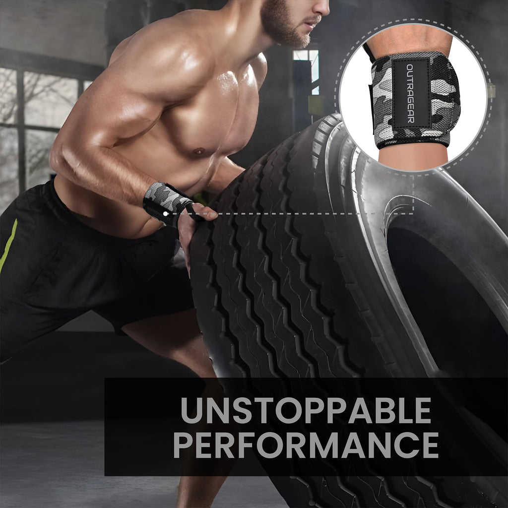 18" OG-Grade Wrist Wraps for Weightlifting – Heavy Duty Wrist Support with Thumb Loop & Lockdown Strap – Wrist Straps for Powerlifting, Bench Press & Gym Training