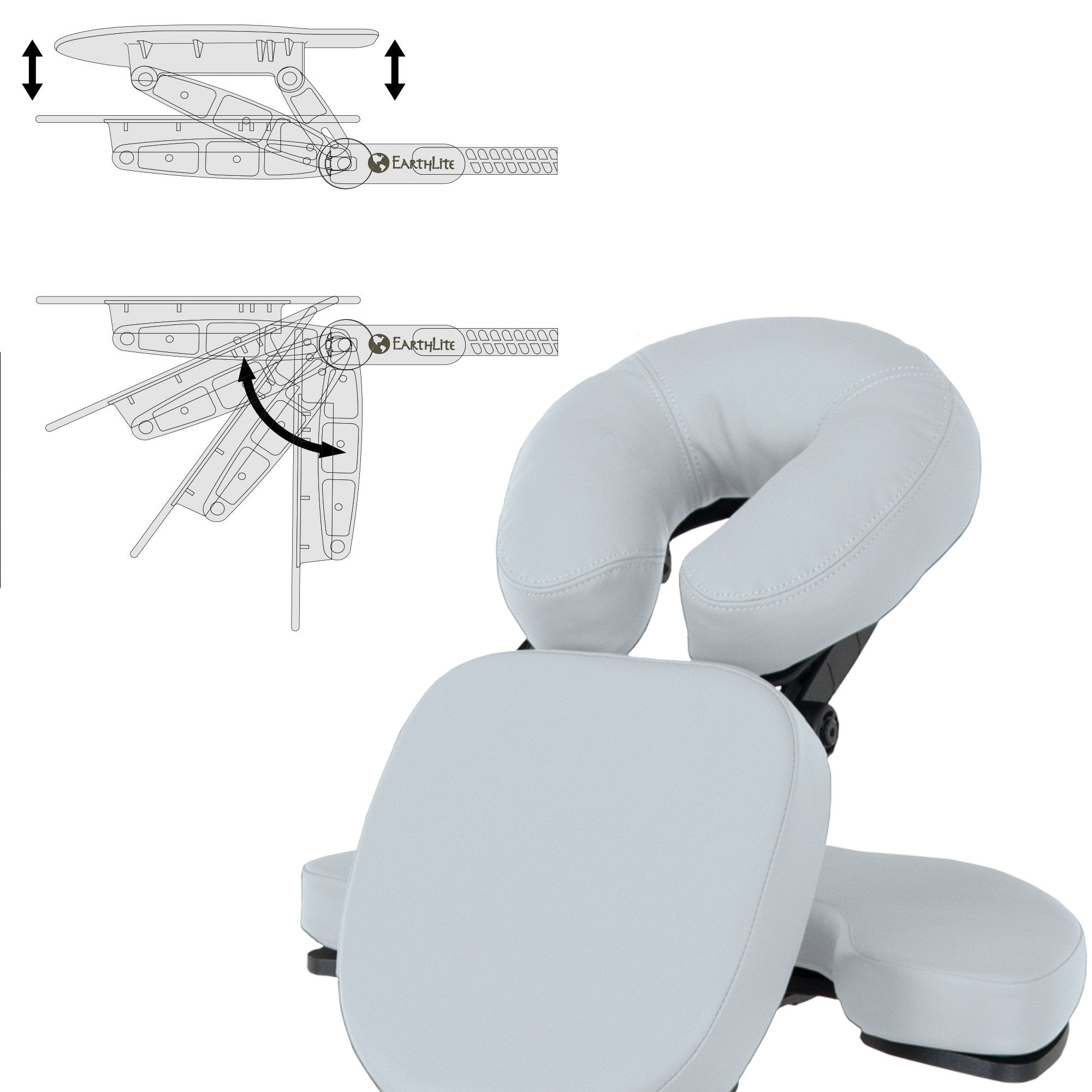 EARTHLITE Portable Massage Chair AVILA II - Premium Folding Spa/Massage/Tattoo Chair incl. Rolling Carry Case