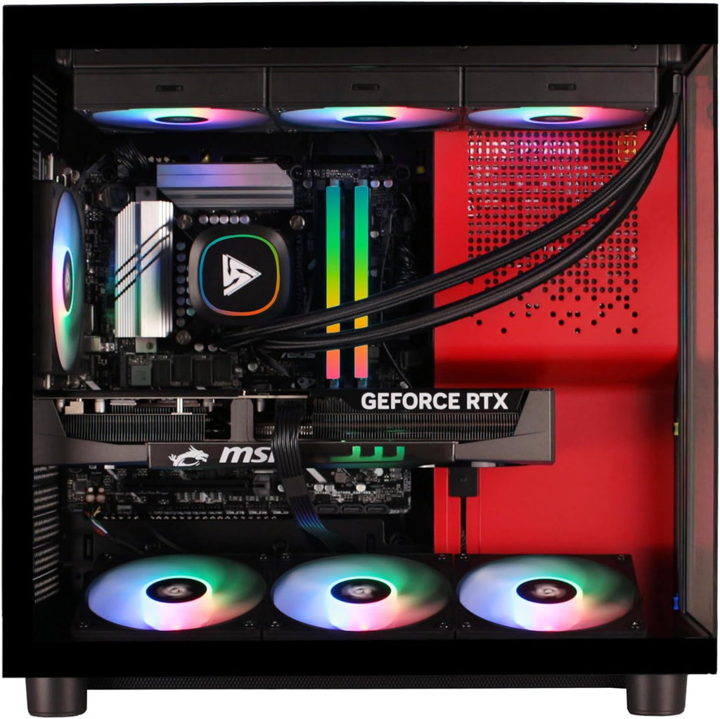 STORMCRAFT Phantom AI Gaming Desktop RTX 5080 Ultra7 265F 32GB DDR5 2TB SSD | Intel Core Ultra 7 5.3GHz,RGB Memory 6000MHz,360 AIO Cooler,B860 Chipset,850w Gold PSU,WiFi,BT,USB-C PC Gamer Design Office
