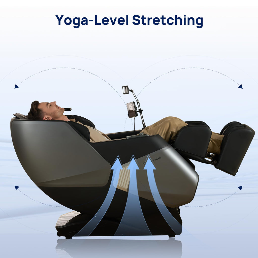 VAT Massage Chair Full Body VibroAcoustic Sonic Wave, SL-Track Zero Gravity Recliner with 25 Auto Modes, Smart Body Scan, Extendable Footrest, Reading Lamp, Black