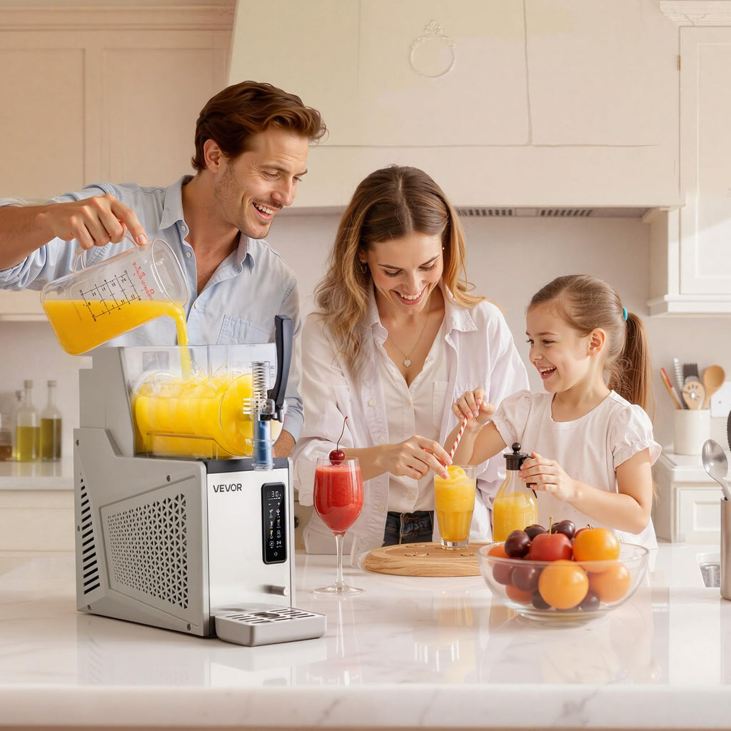 VEVOR Slushie Machine, 6L/1.6Gal Commercial Slushy Maker, Frozen Drink Maker with Self-Cleaning, Margarita Machine for Restaurants Bars Party for Slushie, Margaritas, Milkshake & More