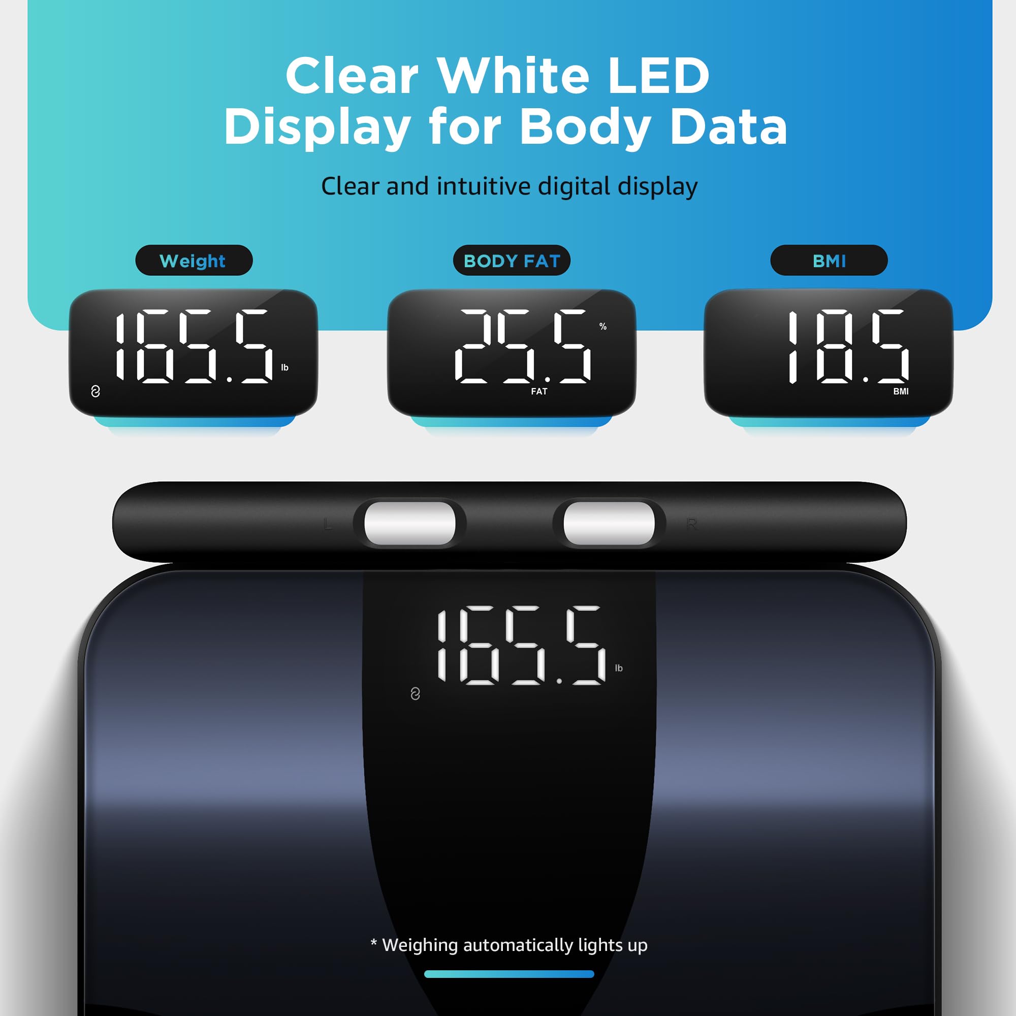 Posture Scale for Body Weight and Fat, Digital Bathroom Scale BMI Weighing Bluetooth Body Fat Scale, 8 Electrode Smart Body Fat Scale, Full Body Composition Analyzer with Voice Prompt