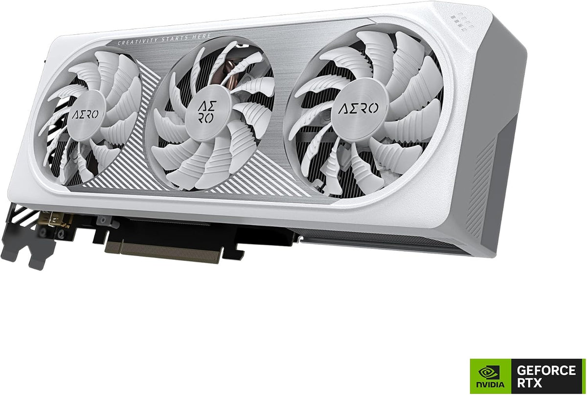 Gigabyte GeForce RTX 4060 Ti AERO OC 16G Graphics Card, 3X WINDFORCE Fans, 16GB 128-bit GDDR6, GV-N406TAERO OC-16GD Video Card