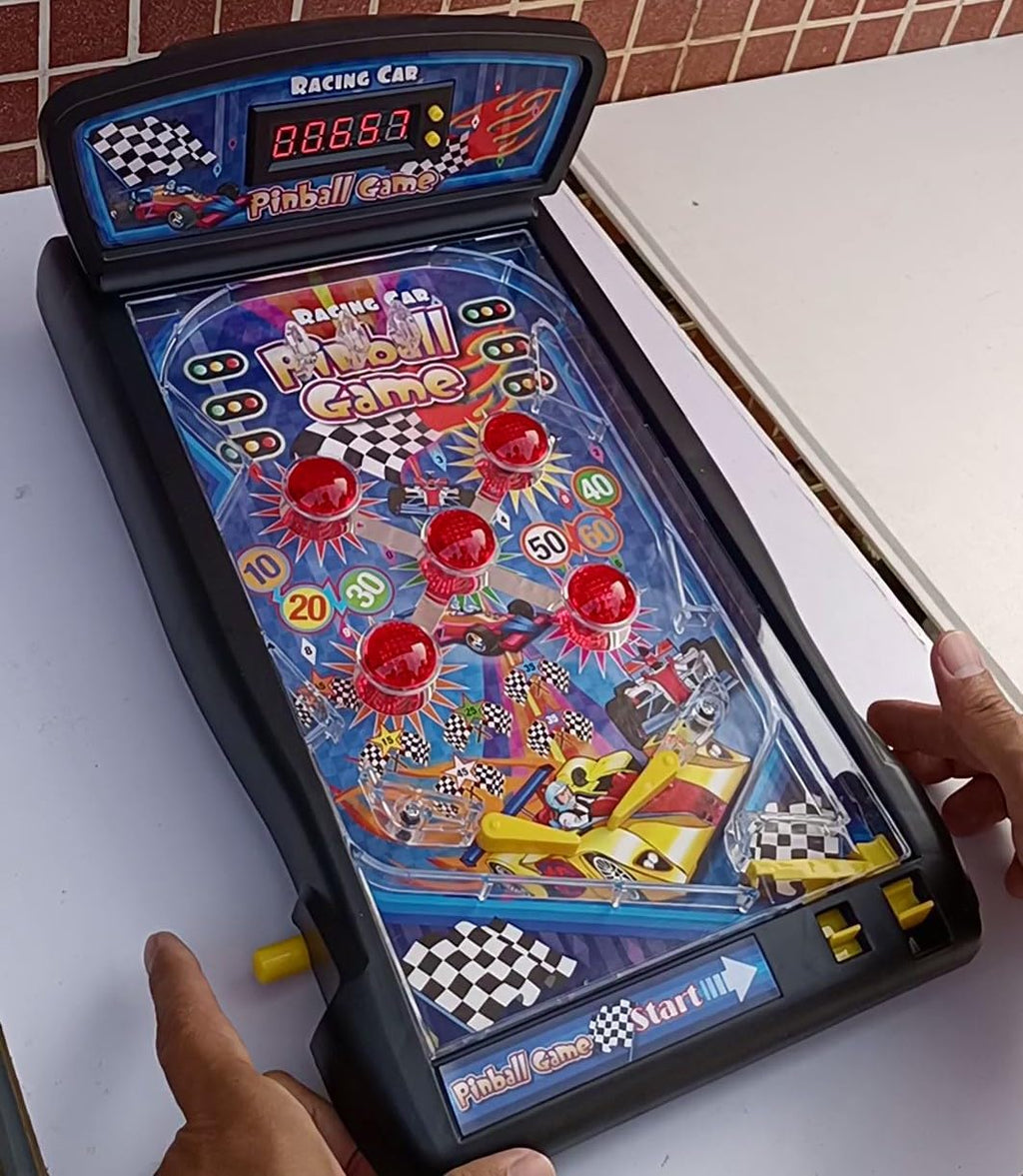 Arcade Pinball Game,Electronic Tabletop Pinball Machine for Kids and Seniors with Lights & Sounds,LED Digital Scoreboard,Age 6+