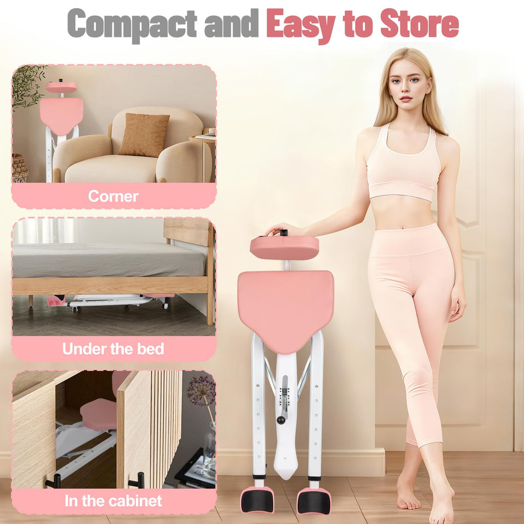 Leg Stretcher Split Machine with Backrest, Adjustable 0-190° Splits Trainer for Flexibility, 330lb Capacity Stretching Equipment for Ballet Yoga Dance Gymnastics, Home Gym Fitness Equipment