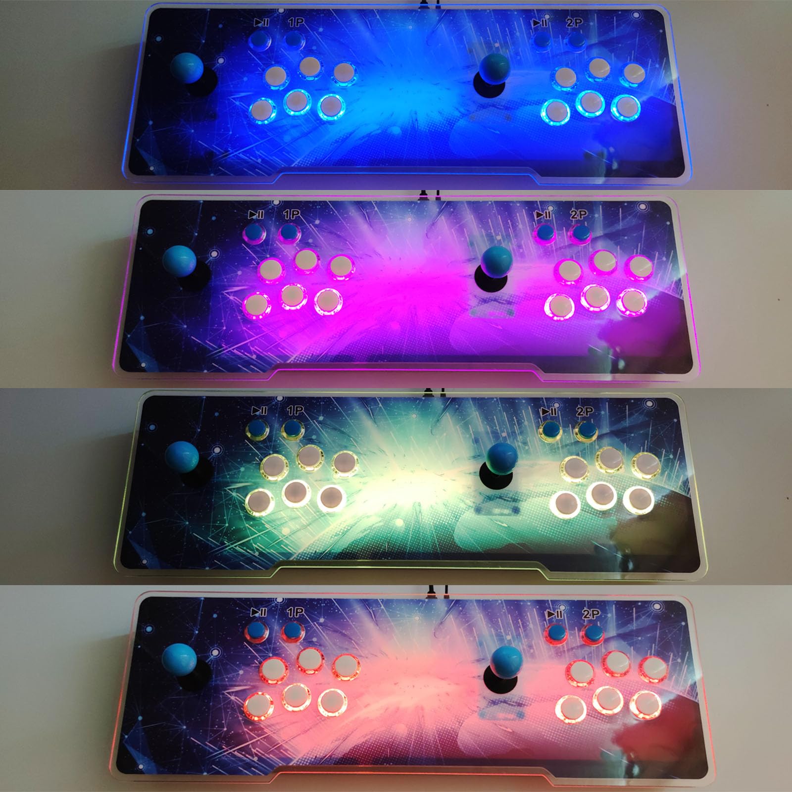 32000 Games 3D Pandora Box Arcade Game Console,Retro Video Game Machine for TV, 1280x720 HD Output,Search/Save/Hide/Pause Games,Support 4 Players,Two Splited Joysticks.
