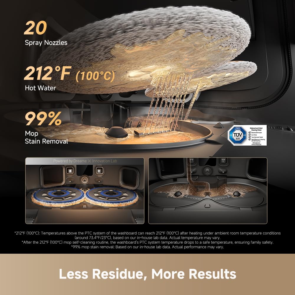 DREAME Matrix10 Ultra Robot Vacuum and Mop, Multi-Mop Switching, 3.14inch Obstacle Clearing, 30,000Pa Suction, Self Empty&Refill, Self-Cleaning, 100% Detangling, 240+ Obstacle Avoidance, Voice Control