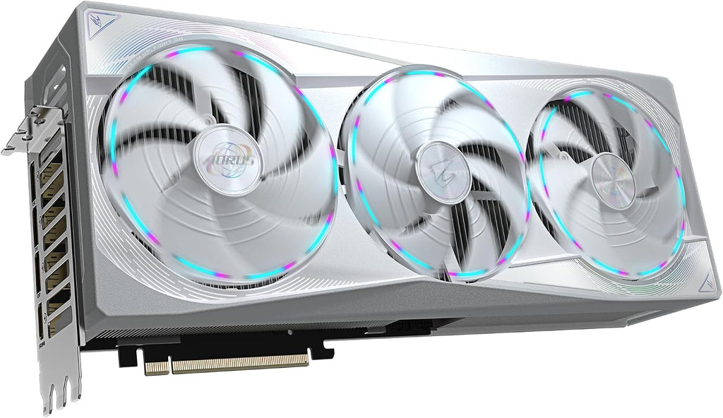 Gigabyte AORUS GeForce RTX 5080 Master ICE 16G Graphics Card - 16GB GDDR7, 256 Bit, PCI-E 5.0, 2805MHz Core Clock, 3 x DP 2.1a, 1 x HDMI 2.1b, NVIDIA DLSS 4, GV-N5080AORUSM ICE-16GD