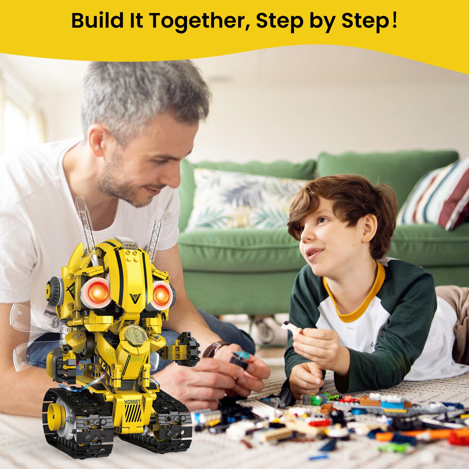 HPROMOT RC Robot Toy for Kids Remote Control Robot Toy, Smart Gesture Sensing Rechargeable & Programmable Robot Walking Dancing Singing Chirstmas Gift for 3-15 Years Old Boys Girls