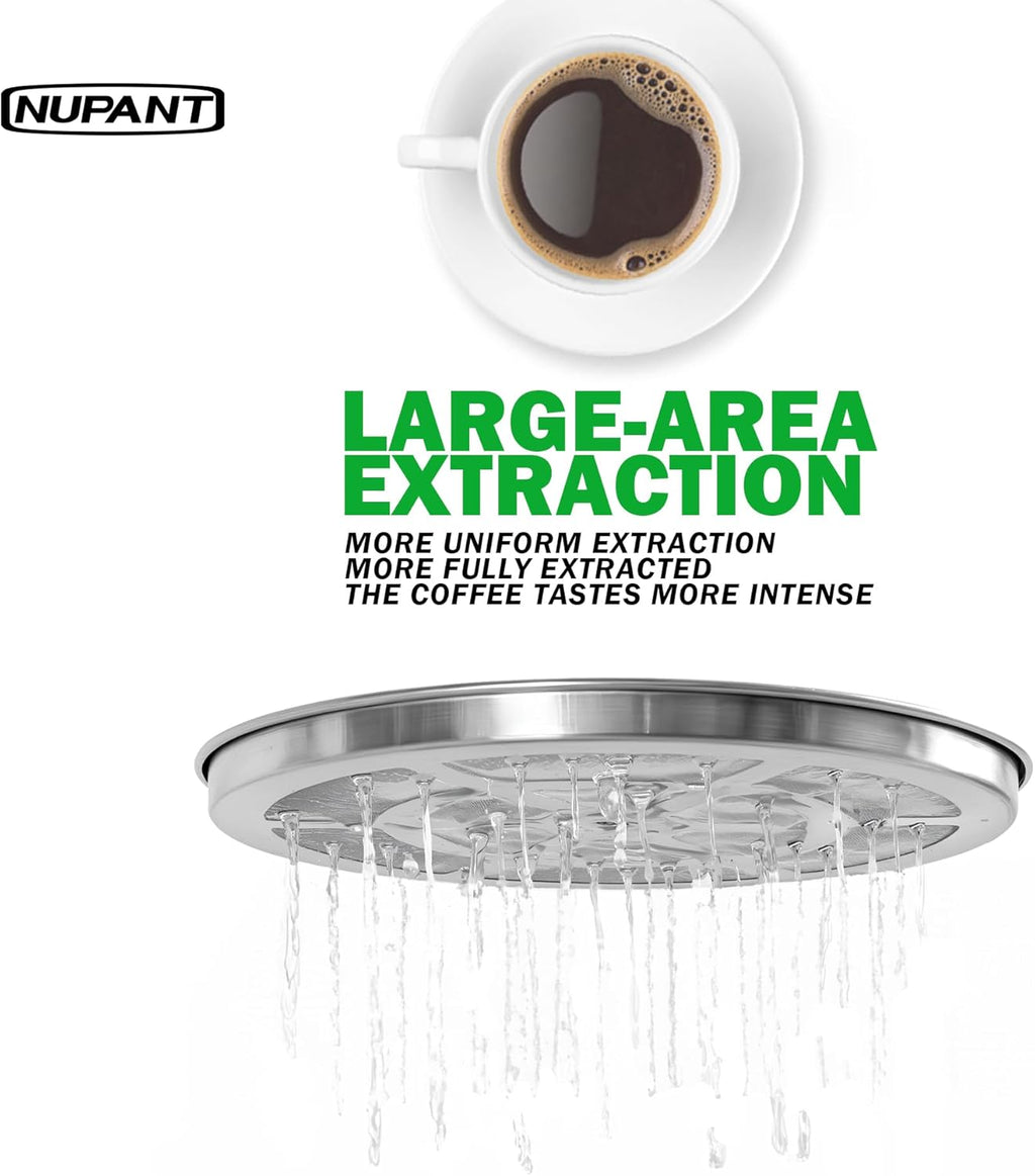 NUPANT Commercial Coffee Urn 100 Cup/15L Coffee Dispenser with Upgraded Percolator, 304 Stainless Steel Hot Water Urn Beverage Dispenser with Keep Warm Mode, Large Coffee Maker for Catering Party