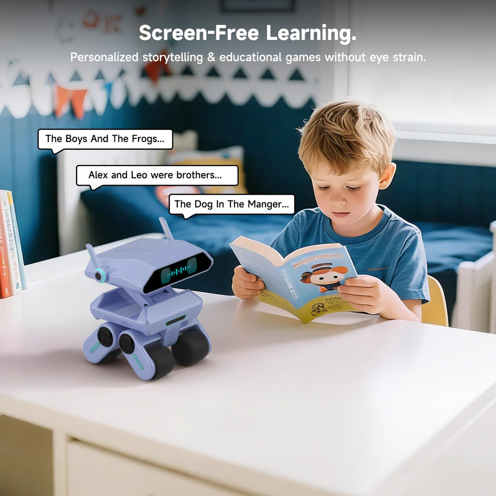 AI Robot for Kids, ChatGPT Powered Interactive Smart Companion, STEAM Educational Programmable Toy with Visual Recognition & Emotion-Aware, Personalized AI Friend for Teens Yonbo