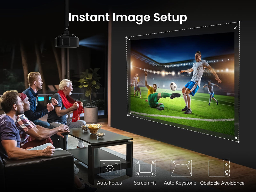 Yaber PROJECTOR K3 Smart Projector with GTV, 30W Speaker Sound by JBL, Dolby Audio, Home/Outdoor Movie Projector with WiFi6 and Bluetooth, Auto Screen Adaptation,Netflix 7000+app