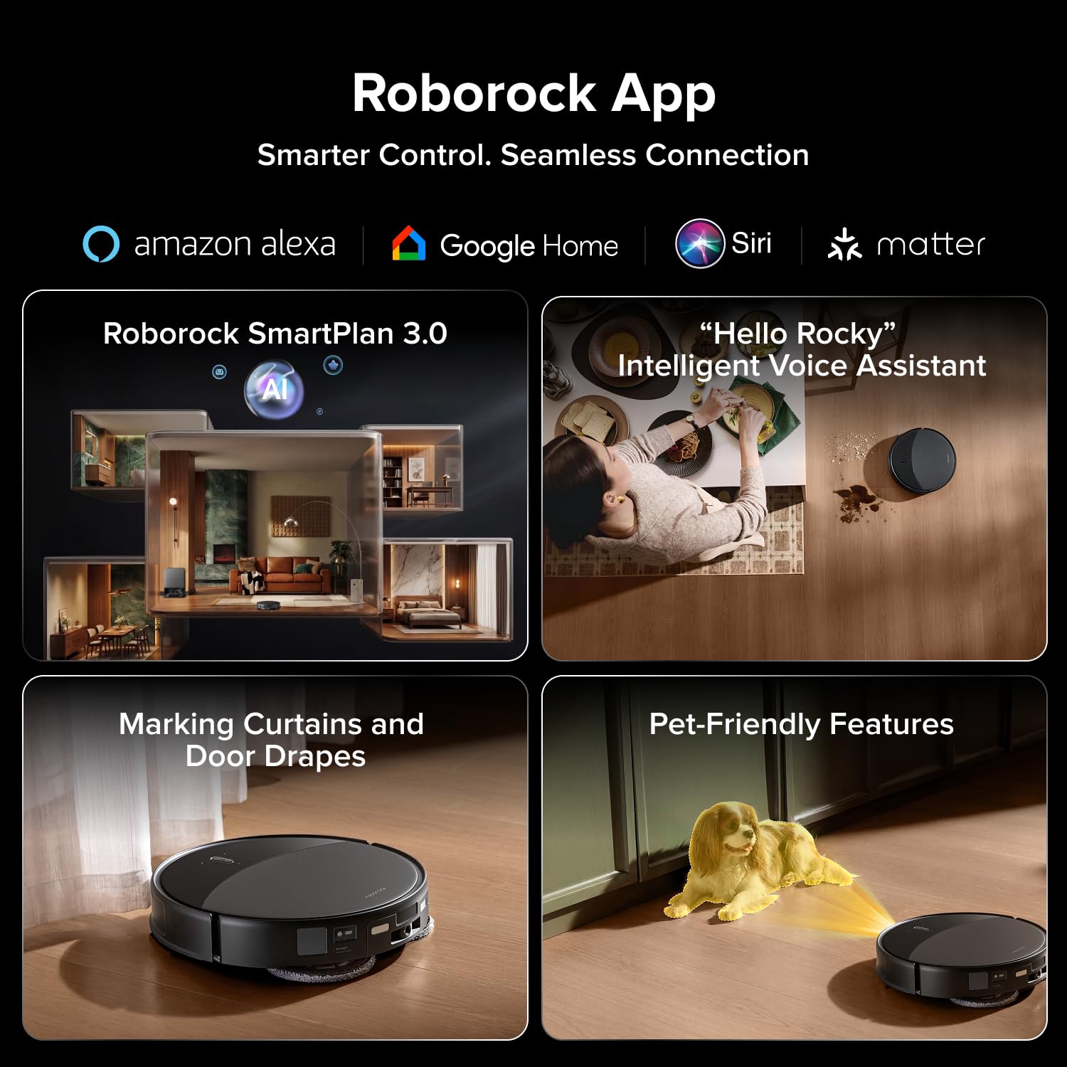 roborock Saros 20 Robot Vacuum and Mop, 36,000 Pa, 3.46 in Double-Layer Threshold, 3.14’’ Ultra Slim, Zero-Tangle, 212°F Hot Water Wash, AI Powered Smart Cleaning for Carpet, 300+ Obstacle Avoidance