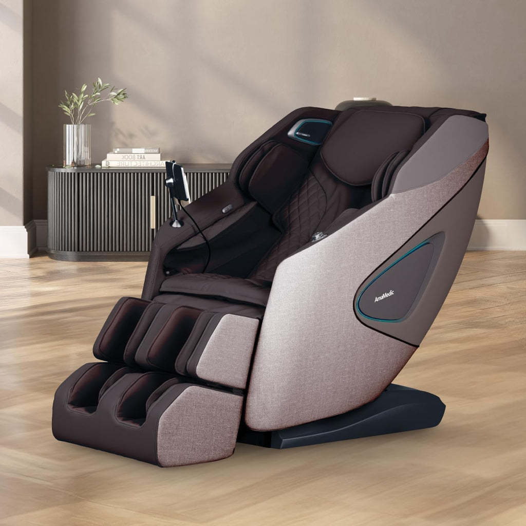 AmaMedic Osaki Haven 4D. Massage Chair Full Body, AI Health Detection, Intelligent Voice Control, Body Scan Technology, SL Track, Zero Gravity Reclining, Professional Massage Chair (Taupe)