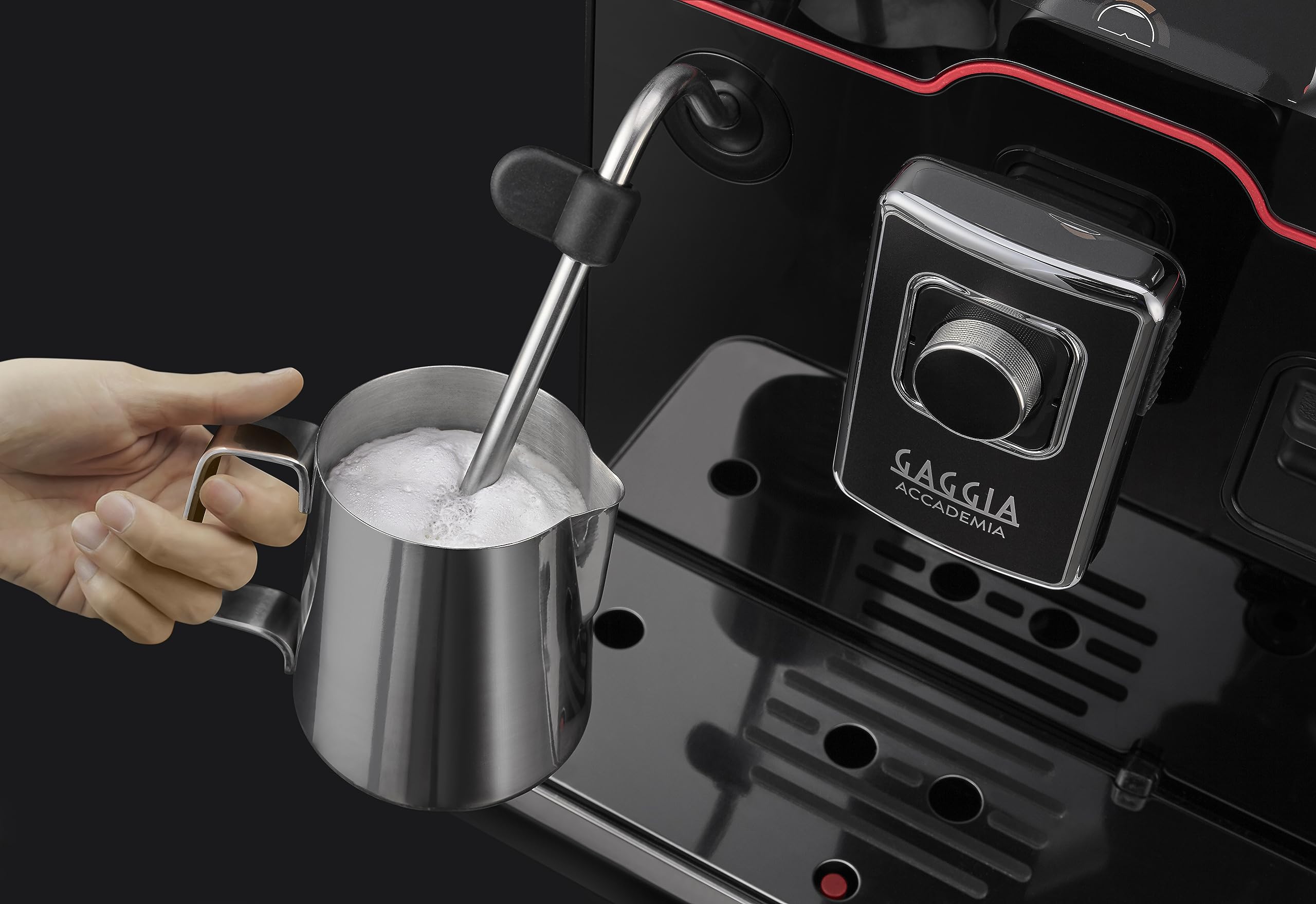 Gaggia Accademia Luxury Italian Fully Automatic Espresso Machine with 19 Customized drink settings,0.5 Liters,RI9782/46 Brushed Stainless